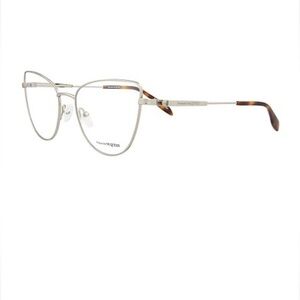 ALEXANDER McQUEEN CAT EYE SILVER OPTICAL FRAMES GLASSES NWT